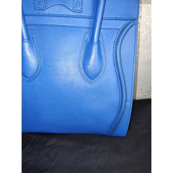 Celine Phantom Blue Leather Tote Bag READ DESCRIPTION - Picture 9 of 16